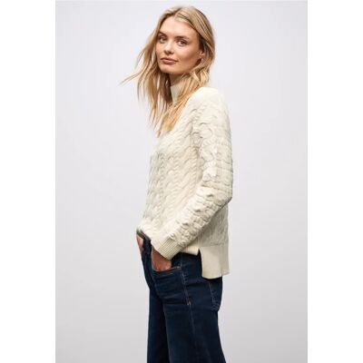 Street One Pullover mit Zopfmuster - Beige - Damen Street One Pullover mit Zopfmuster - Beige - Damen