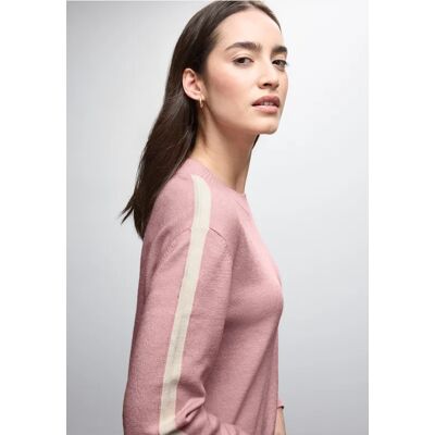 Street One Pullover mit Gallonstreifen - Rosa - Damen Street One Pullover mit Gallonstreifen - Rosa - Damen