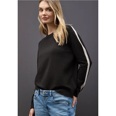 Street One Pullover mit Gallonstreifen - Braun - Damen Street One Pullover mit Gallonstreifen - Braun - Damen