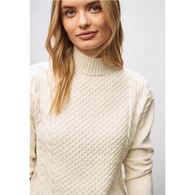 Street One Pullover mit Zopfmuster - Beige - Damen Street One Pullover mit Zopfmuster - Beige - Damen