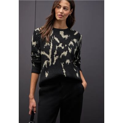 Street One Softer Jacquard Pullover - Grau - Damen Street One Softer Jacquard Pullover - Grau - Damen