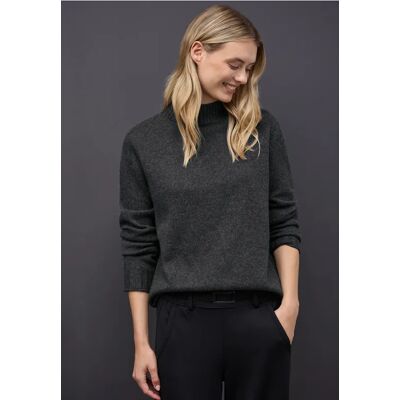 Street One Basic Turtleneck Pullover - Grau - Damen Street One Basic Turtleneck Pullover - Grau - Damen