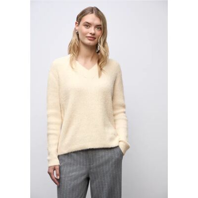 Street One Kuscheliger V-Neck Pullover - Beige - Damen Street One Kuscheliger V-Neck Pullover - Beige - Damen