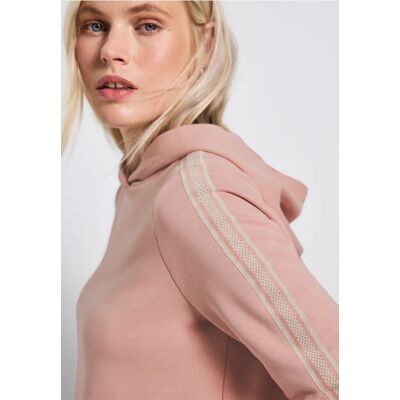 Street One Hoodie mit Gallonstreifen - Rosa - Damen Street One Hoodie mit Gallonstreifen - Rosa - Damen
