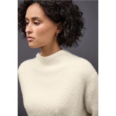 Street One Federgarn Pullover - Beige - Damen Street One Federgarn Pullover - Beige - Damen