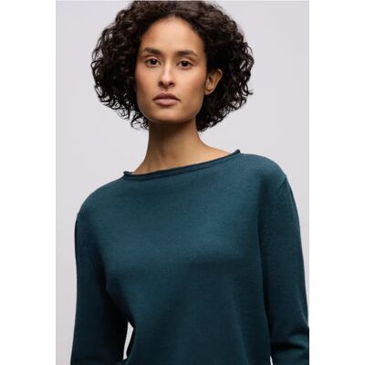 Street One Pullover mit gerolltem Saum - Türkis - Damen Street One Pullover mit gerolltem Saum - Türkis - Damen