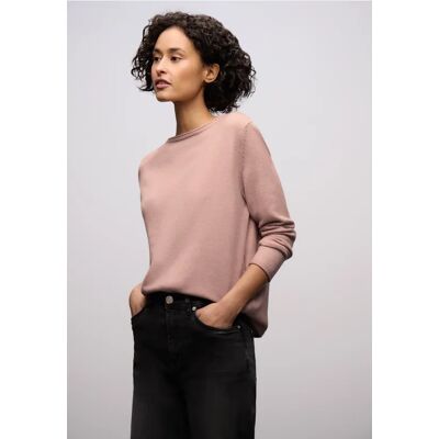 Street One Pullover mit gerolltem Saum - Rosa - Damen Street One Pullover mit gerolltem Saum - Rosa - Damen