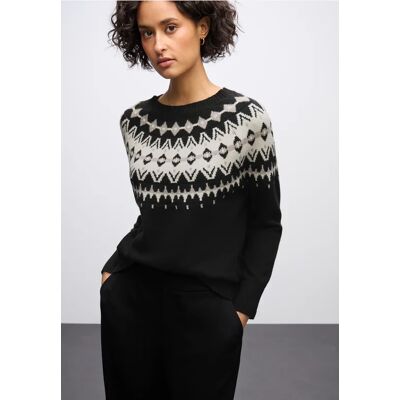 Street One Pullover im Norweger-Look - Schwarz - Damen Street One Pullover im Norweger-Look - Schwarz - Damen