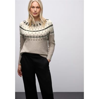 Street One Pullover im Norweger-Look - Beige - Damen Street One Pullover im Norweger-Look - Beige - Damen
