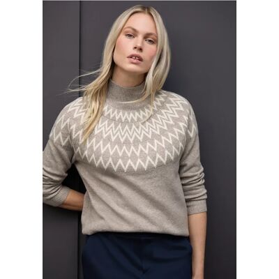 Street One Pullover im Norweger-Look - Beige - Damen Street One Pullover im Norweger-Look - Beige - Damen