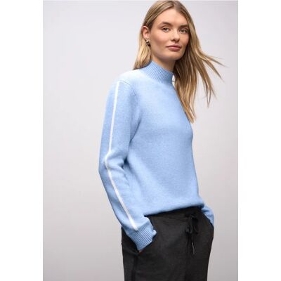 Street One Pullover mit Tape-Details - Blau - Damen Street One Pullover mit Tape-Details - Blau - Damen