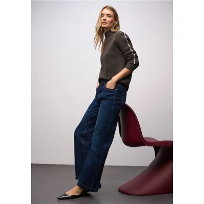 Street One Pullover mit Tape-Details - Braun - Damen Street One Pullover mit Tape-Details - Braun - Damen