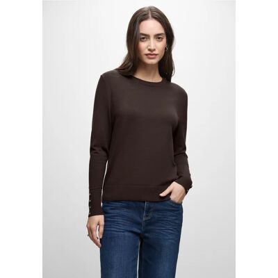 Street One Pullover mit Knopfdetail - Braun - Damen Street One Pullover mit Knopfdetail - Braun - Damen