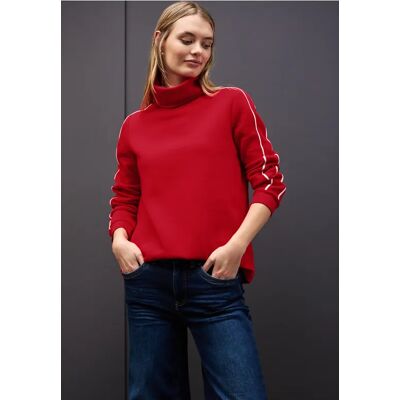 Street One Sweatshirt mit Stehkragen - Rot - Damen Street One Sweatshirt mit Stehkragen - Rot - Damen