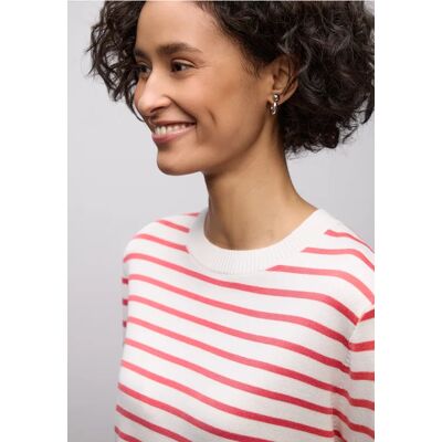 Street One Gestreifter Pullover - Weiß - Damen Street One Gestreifter Pullover - Weiß - Damen