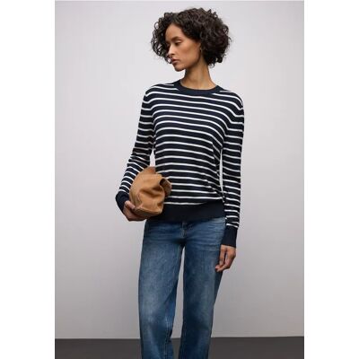 Street One Gestreifter Pullover - Blau - Damen Street One Gestreifter Pullover - Blau - Damen