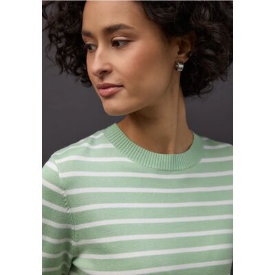 Street One Gestreifter Pullover - Grün - Damen Street One Gestreifter Pullover - Grün - Damen