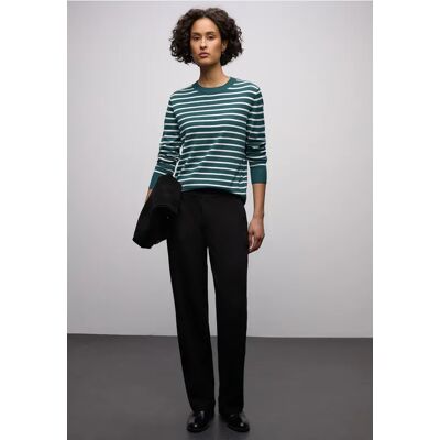 Street One Gestreifter Pullover - Grün - Damen Street One Gestreifter Pullover - Grün - Damen