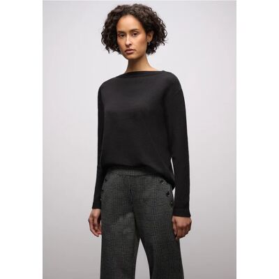 Street One Softer Basic Pullover - Schwarz - Damen Street One Softer Basic Pullover - Schwarz - Damen