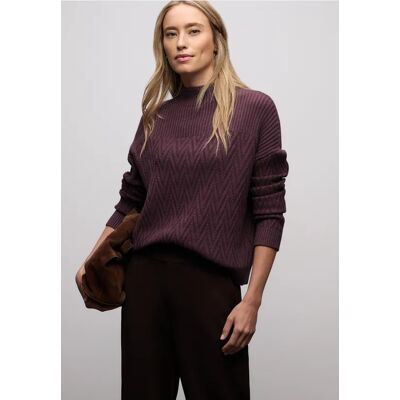 Street One Pullover mit Strukturmix - Rot - Damen Street One Pullover mit Strukturmix - Rot - Damen