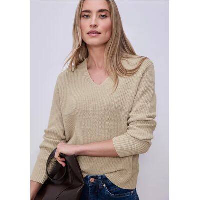 Street One Pullover in Unifarbe - Beige - Damen Street One Pullover in Unifarbe - Beige - Damen