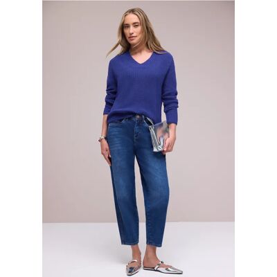 Street One Pullover in Unifarbe - Blau - Damen Street One Pullover in Unifarbe - Blau - Damen