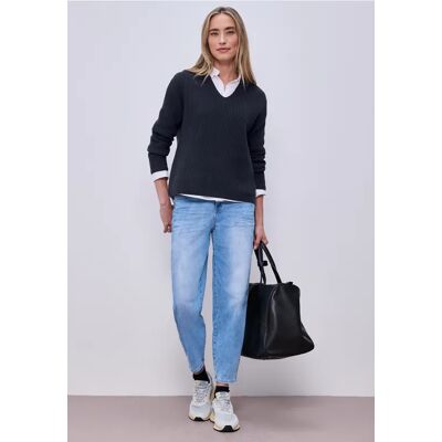 Street One Pullover in Unifarbe - Blau - Damen Street One Pullover in Unifarbe - Blau - Damen