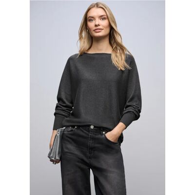Street One Glitzernder Dolman Pullover - Grau - Damen Street One Glitzernder Dolman Pullover - Grau - Damen