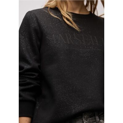 Street One Glitzerndes Sweatshirt - Schwarz - Damen Street One Glitzerndes Sweatshirt - Schwarz - Damen