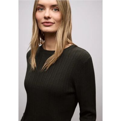 Street One Pullover mit Rippstruktur - Braun - Damen Street One Pullover mit Rippstruktur - Braun - Damen
