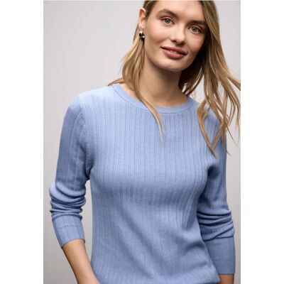 Street One Pullover mit Rippstruktur - Blau - Damen Street One Pullover mit Rippstruktur - Blau - Damen