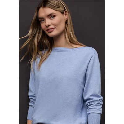 Street One Basic U-Boot Pullover - Blau - Damen Street One Basic U-Boot Pullover - Blau - Damen