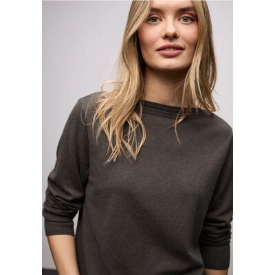 Street One Basic U-Boot Pullover - Braun - Damen Street One Basic U-Boot Pullover - Braun - Damen