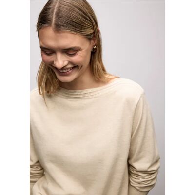 Street One Basic U-Boot Pullover - Beige - Damen Street One Basic U-Boot Pullover - Beige - Damen