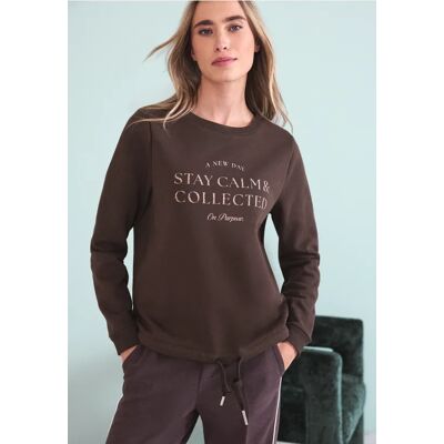 Street One Sweatshirt mit Artwork - Braun - Damen Street One Sweatshirt mit Artwork - Braun - Damen