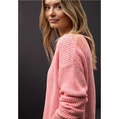 Street One Mouliné Pullover - Pink - Damen Street One Mouliné Pullover - Pink - Damen