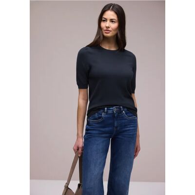 Street One Pullover in Unifarbe - Blau - Damen Street One Pullover in Unifarbe - Blau - Damen