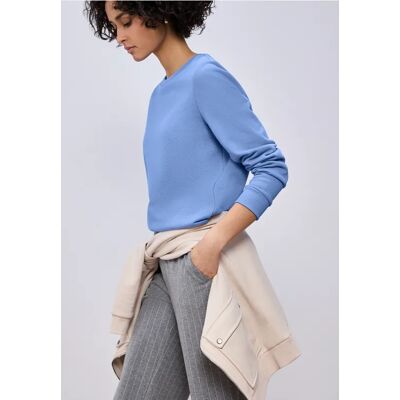 Street One Basic Sweatshirt - Blau - Damen Street One Basic Sweatshirt - Blau - Damen