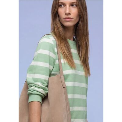 Street One Gestreiftes Sweatshirt - Grün - Damen Street One Gestreiftes Sweatshirt - Grün - Damen