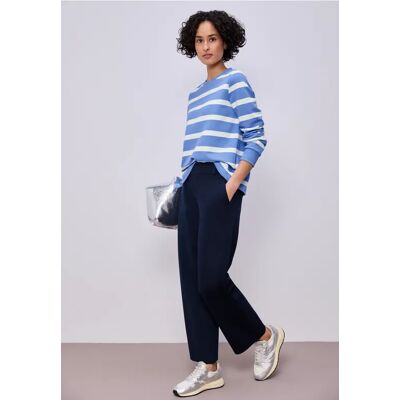 Street One Gestreiftes Sweatshirt - Blau - Damen Street One Gestreiftes Sweatshirt - Blau - Damen