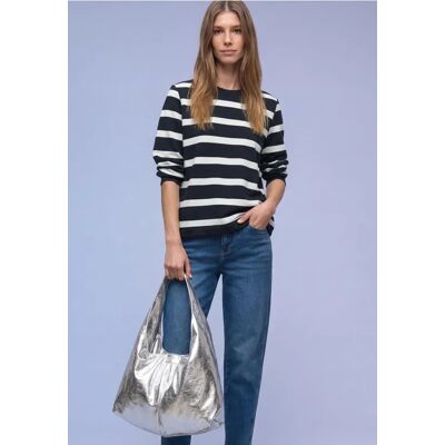 Street One Gestreiftes Sweatshirt - Blau - Damen Street One Gestreiftes Sweatshirt - Blau - Damen