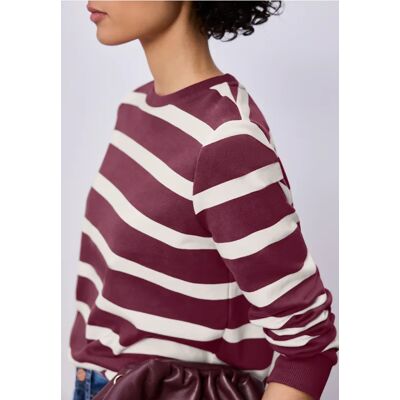Street One Gestreiftes Sweatshirt - Rosa - Damen Street One Gestreiftes Sweatshirt - Rosa - Damen