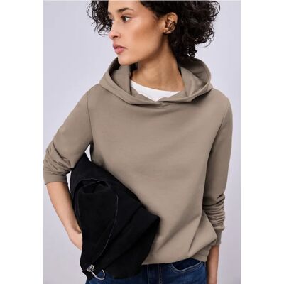 Street One Hoodie in Unifarbe - Braun - Damen Street One Hoodie in Unifarbe - Braun - Damen