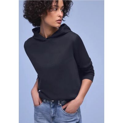 Street One Hoodie in Unifarbe - Blau - Damen Street One Hoodie in Unifarbe - Blau - Damen