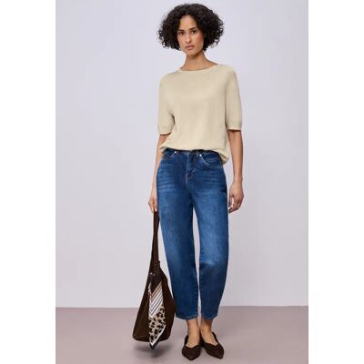 Street One Kurzarm Pullover mit Rundhals - Beige - Damen Street One Kurzarm Pullover mit Rundhals - Beige - Damen
