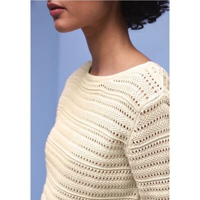 Street One Langarm Pullover mit U-Boot-Ausschnitt - Beige - Damen Street One Langarm Pullover mit U-Boot-Ausschnitt - Beige - Damen