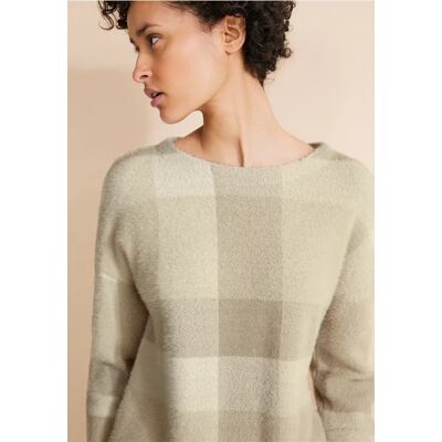 Street One Federgarn Karoshirt - Beige - Damen Street One Federgarn Karoshirt - Beige - Damen
