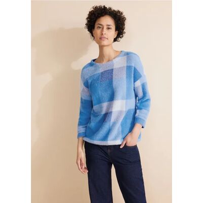 Street One Federgarn Karoshirt - Blau - Damen Street One Federgarn Karoshirt - Blau - Damen