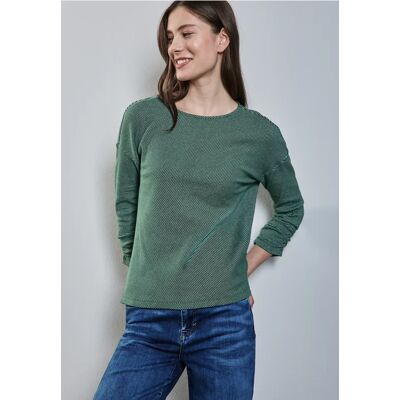 Street One Gestreiftes Shirt - Grün - Damen Street One Gestreiftes Shirt - Grün - Damen