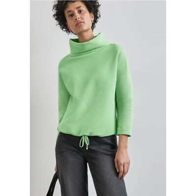 Street One Schalkragen Strukturshirt - Grün - Damen Street One Schalkragen Strukturshirt - Grün - Damen